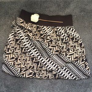 TRACY EVANS LIMITED BROWN WHITE DESIGN SKIRT SMALL
